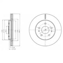 Вентилируемый тормозной диск на Дайхатсу Териос  Delphi BG4326.