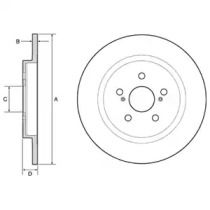 Тормозной диск на Тайота Урбан Крузер  Delphi BG4650C.