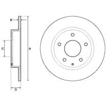 Тормозной диск на Mazda 3 BM Delphi BG4707C.