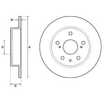 Тормозной диск на Сузуки СХ4  Delphi BG4709C.