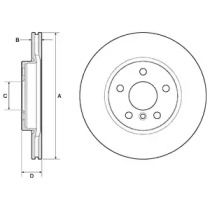 Вентилируемый тормозной диск на Мини Клабман  Delphi BG4777C.