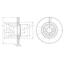 Вентилируемый тормозной диск Delphi BG9098.