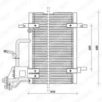 Радиатор кондиционера на Ауди A4 Б5 Delphi TSP0225011.