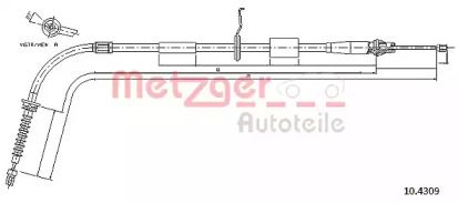 Трос ручного гальма на Міні Каутріман  Metzger 10.4309.