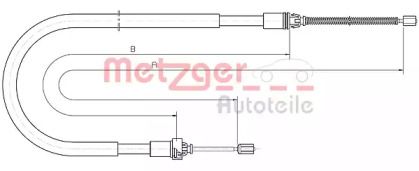 Трос ручника Metzger 10.6033.