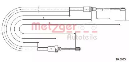 Трос ручника Metzger 10.6035.