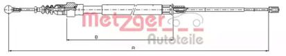 Трос ручника на Фольксваген Джетта  Metzger 10.7509.