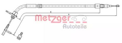Трос ручного гальма на Мерседес А180 Metzger 10.9333.