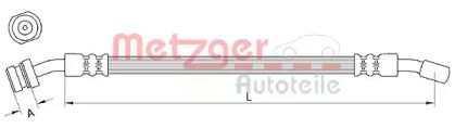 Гальмівний шланг на Hyundai Atos  Metzger 4111029.