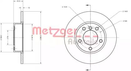 Тормозной диск Metzger 6110057.