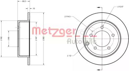 Тормозной диск Metzger 6110122.