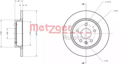 Тормозной диск Metzger 6110130.