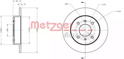 Тормозной диск Metzger 6110139.