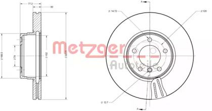 Вентилируемый тормозной диск Metzger 6110208.
