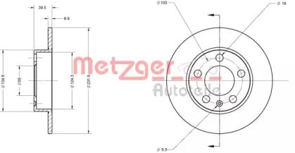 Тормозной диск Metzger 6110376.