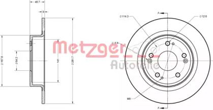 Тормозной диск Metzger 6110426.