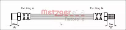 Гальмівний шланг на Mercedes-Benz Vito  Metzger 4110576.