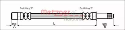 Гальмівний шланг на Mercedes-Benz Vito  Metzger 4110579.