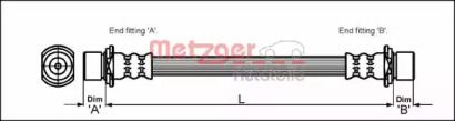 Тормозной шланг на Тайота Ленд Крузер Прадо  Metzger 4111431.