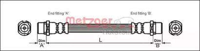 Гальмівний шланг на Opel Astra  Metzger 4112828.