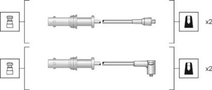 Высоковольтные провода зажигания на Subaru Impreza  Magneti Marelli 941318111152.