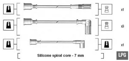 Высоковольтные провода зажигания на Fiat Tipo  Magneti Marelli 941095620602.