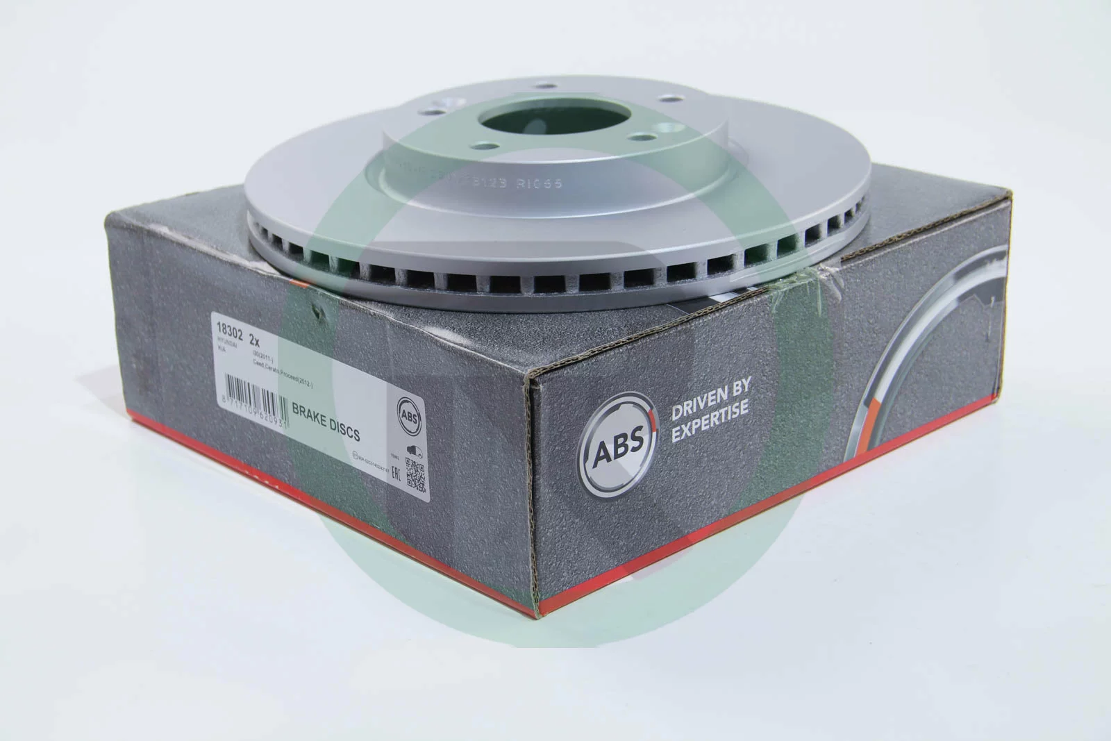 Вентильований гальмівний диск на Kia Pro Ceed  A.B.S. 18302.