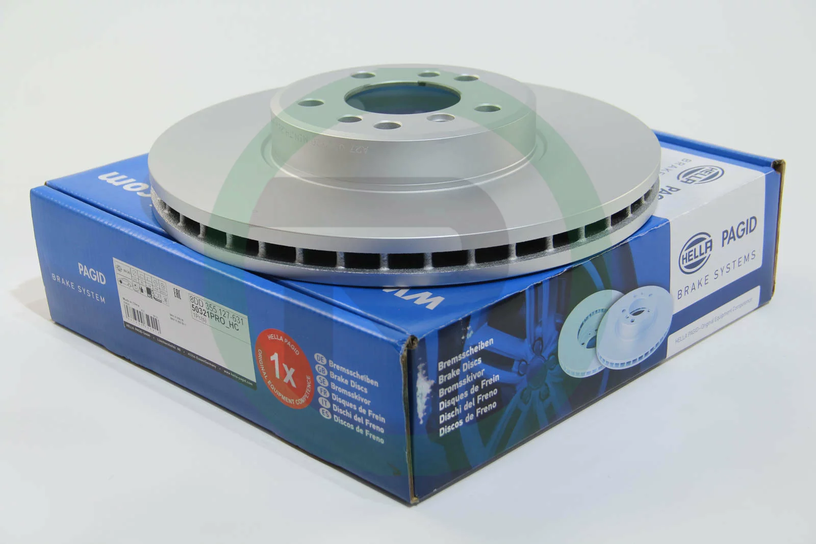 Вентилируемый тормозной диск Hella Pagid 8DD 355 127-631.