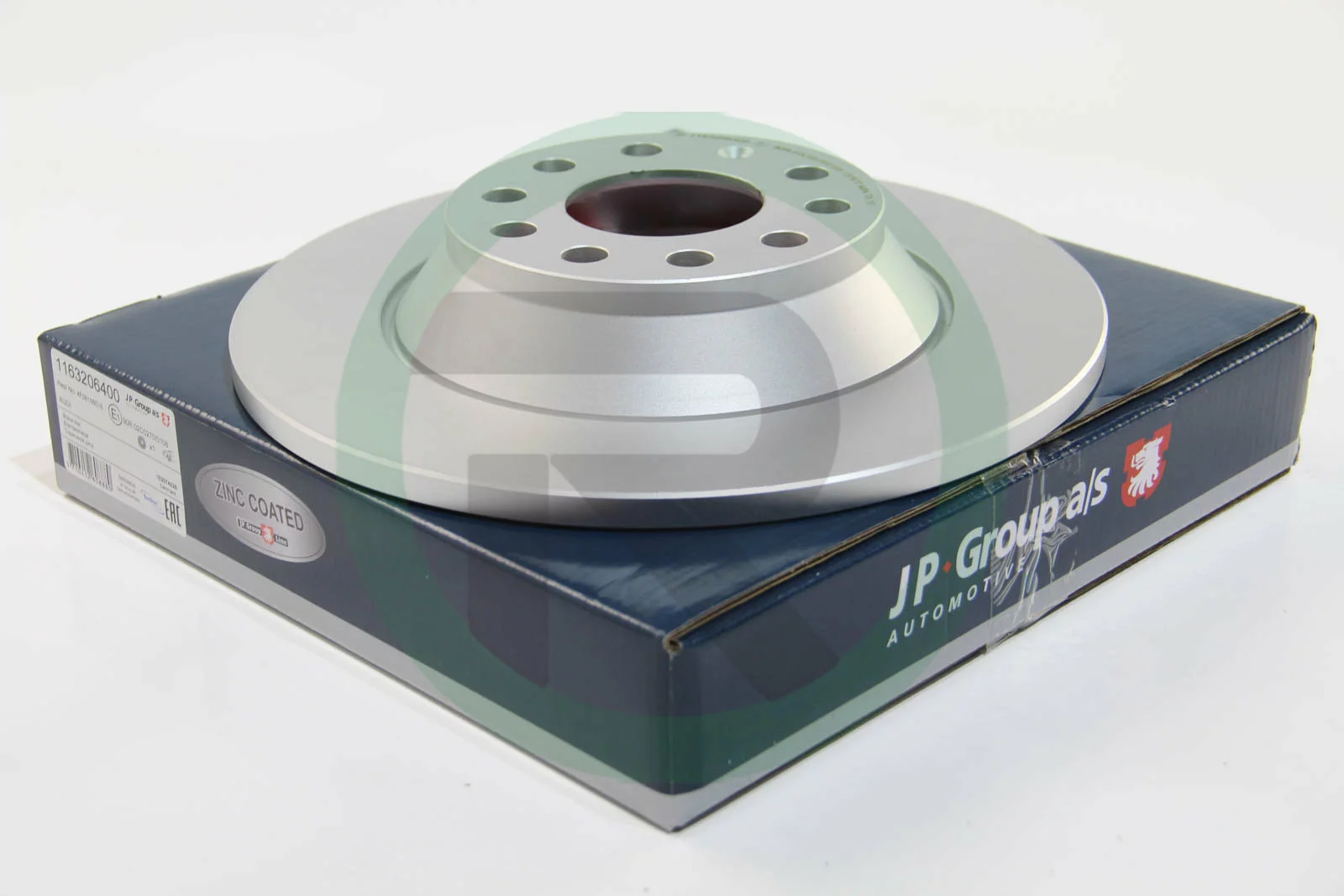 Задний тормозной диск на Ауди А6 С6 JP Group 1163206400.