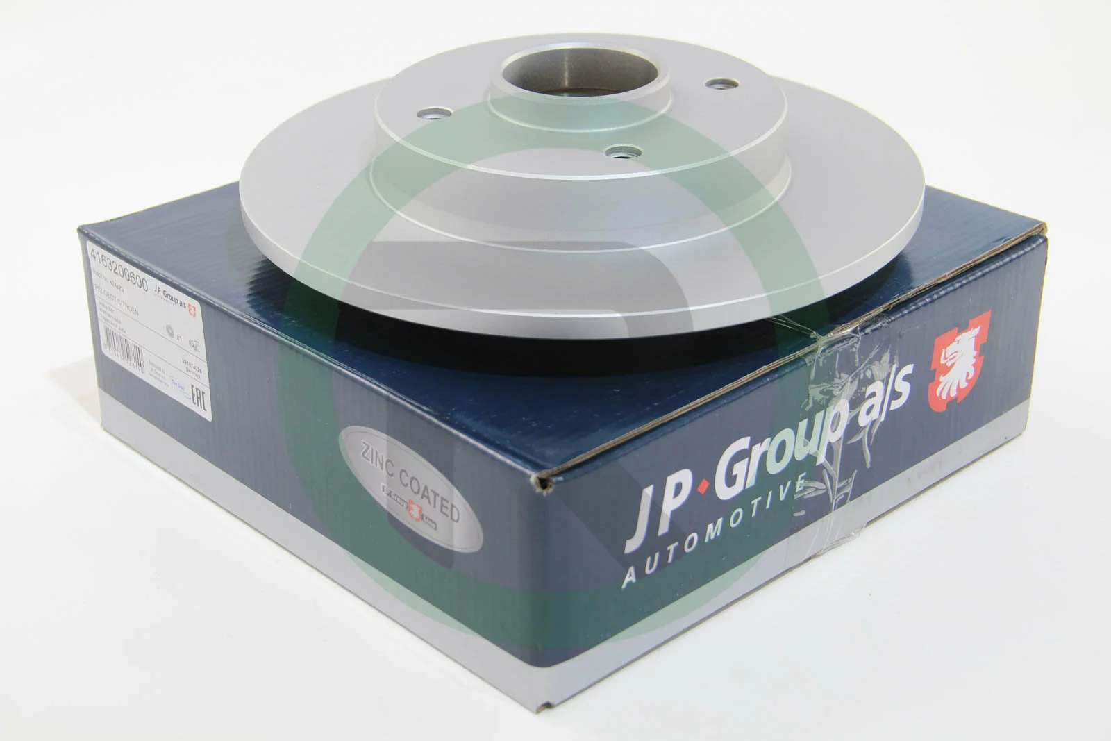 Задний тормозной диск на Peugeot 207  JP Group 4163200600.