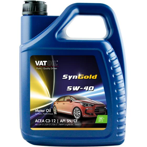 Моторное масло SYNGOLD 5W-40 5 л на Шкода Октавия А5  Vatoil 50195.