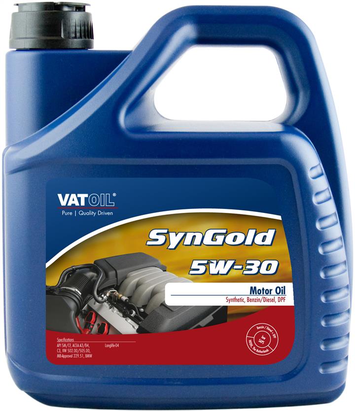 Моторное масло SYNGOLD 5W-30 4 л на Сеат Леон  Vatoil 50026.