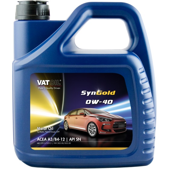Моторное масло SYNGOLD 0W-40 4 л Vatoil 50536.