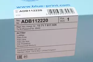 Воздушный фильтр Blue Print ADB112220 фотография 3.