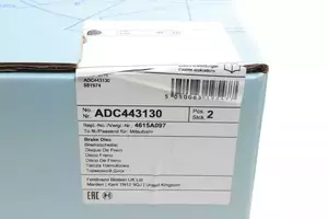 Вентильований задній гальмівний диск Blue Print ADC443130 фотографія 5.