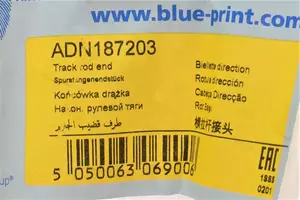 Правий рульовий наконечник Blue Print ADN187203 фотографія 2.