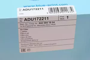 Воздушный фильтр Blue Print ADU172211 фотография 5.