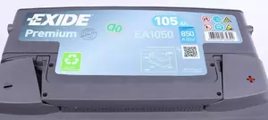 Акумулятор Exide EA1050 фотографія 3.