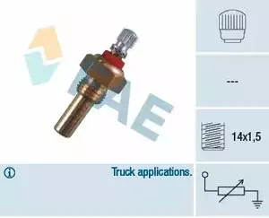 Датчик температури охолоджуючої рідини Fae 30130 фотографія 3.