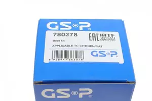 Комплект пильовика ШРУСа GSP 780378 фотографія 8.