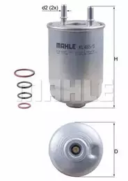 Паливний фільтр на Рено Флюенс  Mahle KL 485/5D.