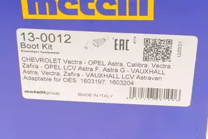 Комплект пыльника ШРУСа на Opel Astra F Metelli 13-0012.