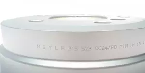 Вентильований задній гальмівний диск Meyle 315 523 0024/PD фотографія 4.