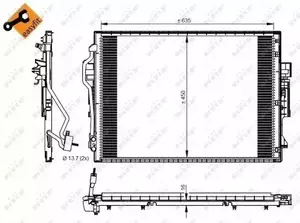 Радиатор кондиционера NRF 350218 фотография 2.