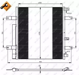 Радиатор кондиционера NRF 35925 фотография 1.