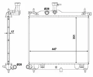 Радіатор охолодження двигуна NRF 53029 фотографія 3.