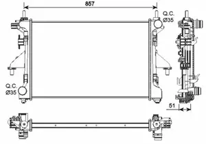 Радіатор охолодження двигуна NRF 54203 фотографія 5.