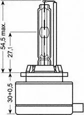 Лампа фари на Mini Clubman  Osram 66140.