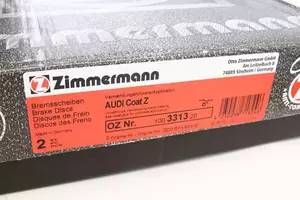 Перфорований гальмівний диск на Audi A8  Otto Zimmermann 100.3313.20.
