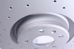 Вентилируемый тормозной диск с перфорацией Otto Zimmermann 100.3357.52 фотография 3.